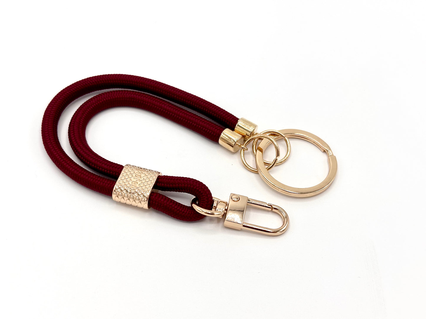 Schlüsselanhänger mit Karabiner Bordeaux Rot