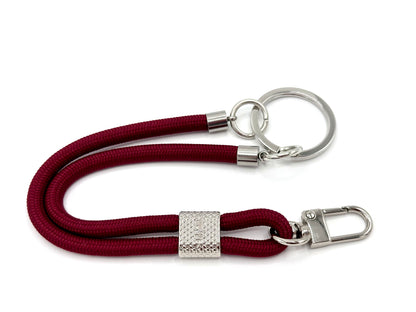 Schlüsselanhänger mit Karabiner Bordeaux Rot