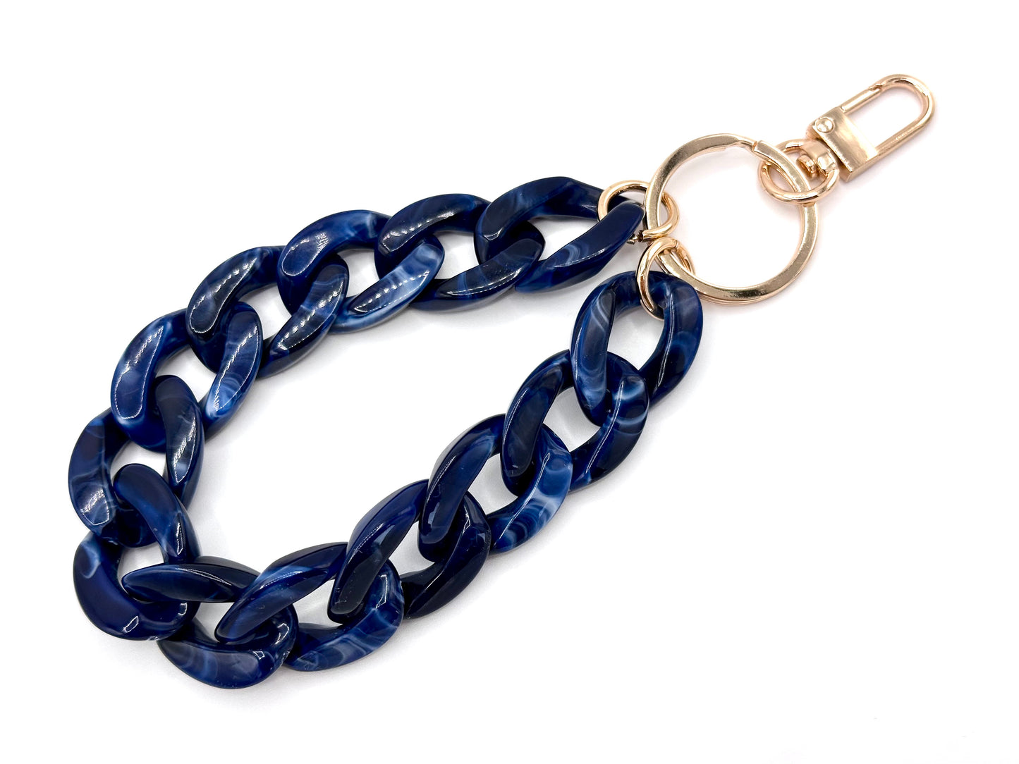 Schlüsselanhänger mit Karabiner Dunkelblau