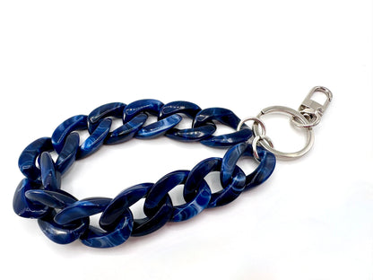 Schlüsselanhänger mit Karabiner Dunkelblau