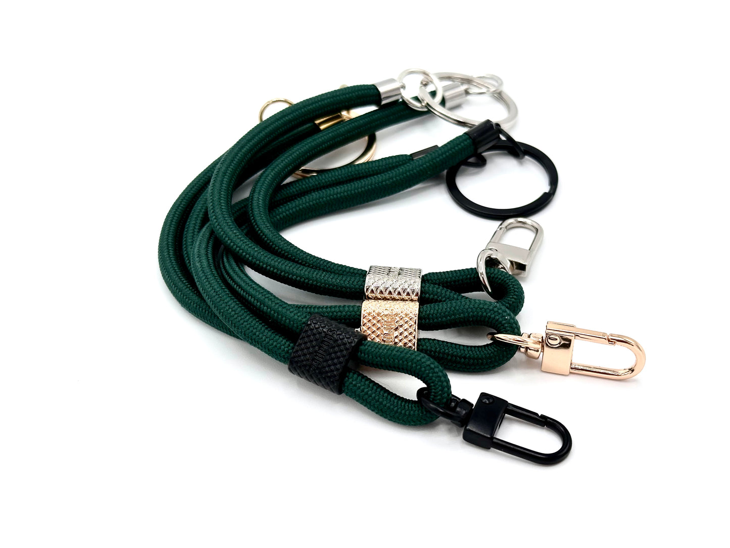 Schlüsselanhänger mit Karabiner Dunkelgrün