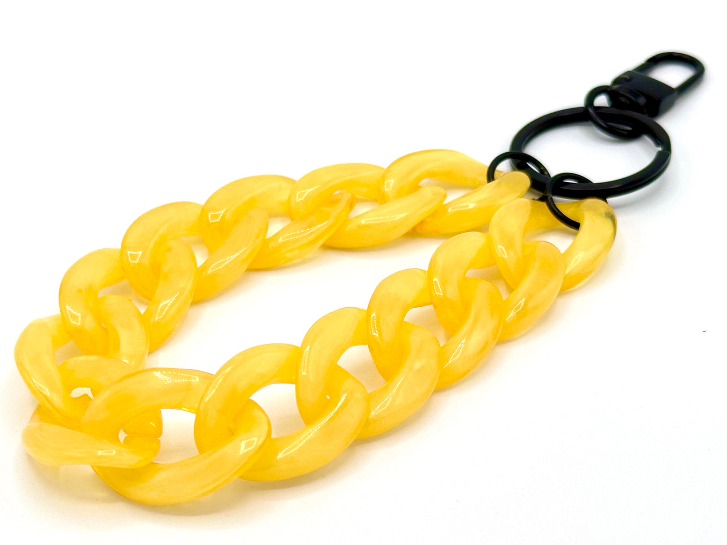 Schlüsselanhänger mit Karabiner Gelb