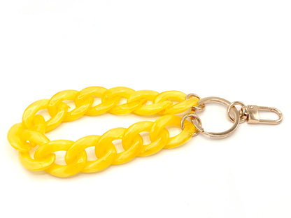 Schlüsselanhänger mit Karabiner Gelb