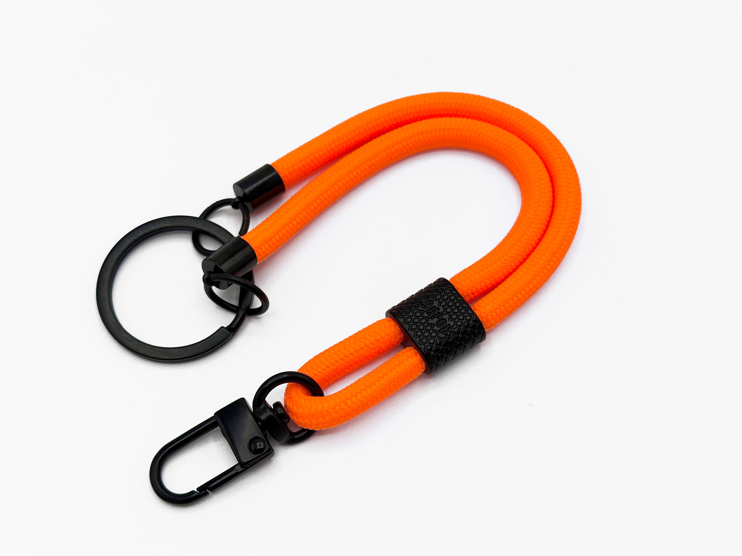 Schlüsselanhänger mit Karabiner Neon Orange