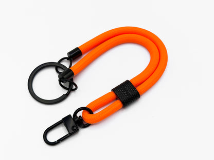 Schlüsselanhänger mit Karabiner Neon Orange