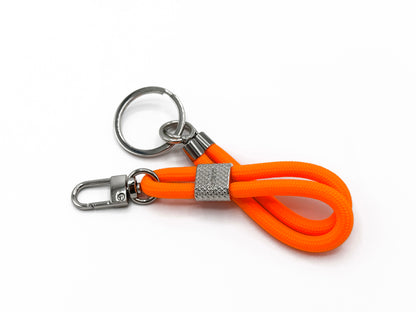 Schlüsselanhänger mit Karabiner Neon Orange
