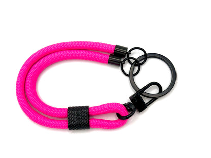 Schlüsselanhänger mit Karabiner Neon Pink