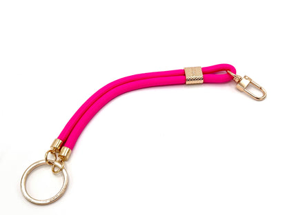 Schlüsselanhänger mit Karabiner Neon Pink
