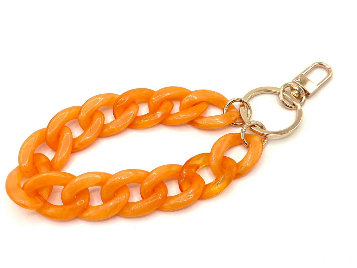 Schlüsselanhänger mit Karabiner Orange