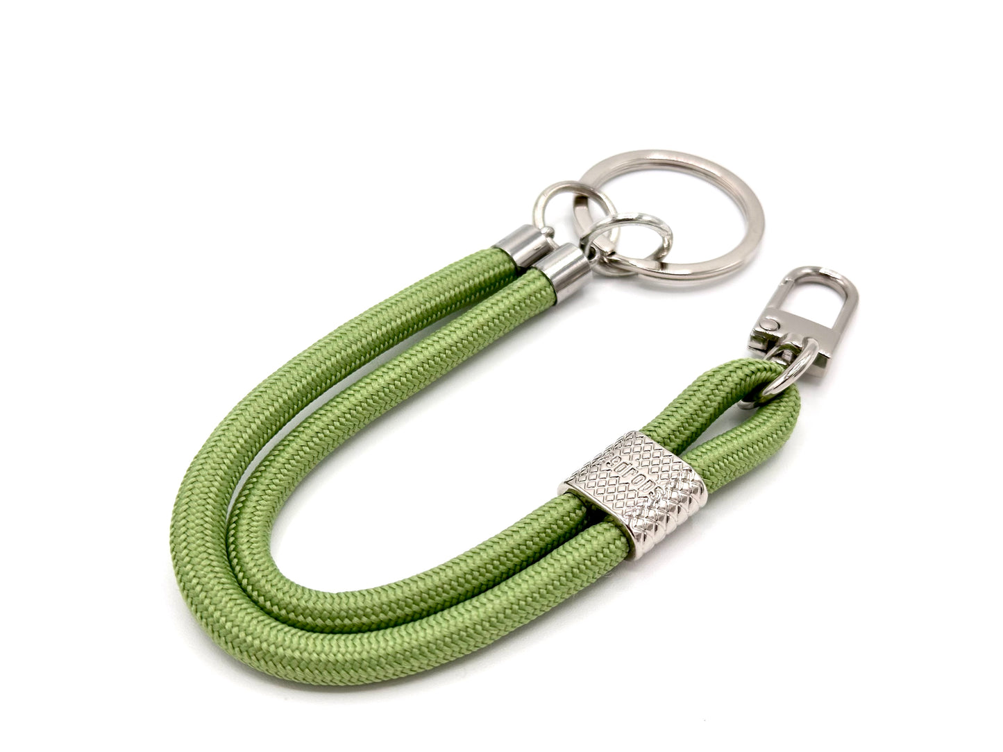 Schlüsselanhänger mit Karabiner Pistazie