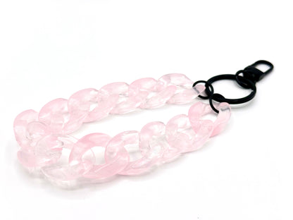 Schlüsselanhänger mit Karabiner Puderrosa