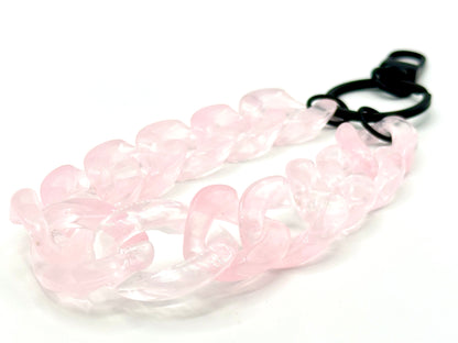 Schlüsselanhänger mit Karabiner Puderrosa