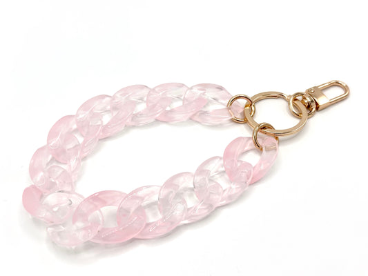 Schlüsselanhänger mit Karabiner Puderrosa