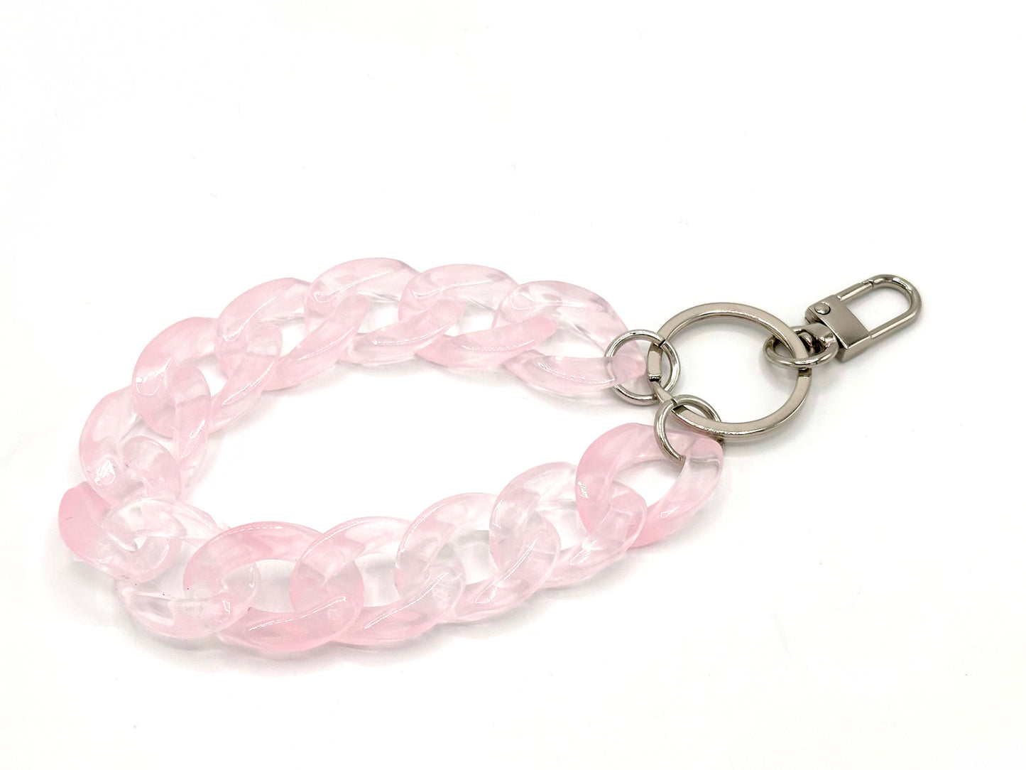 Schlüsselanhänger mit Karabiner Puderrosa