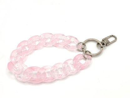 Schlüsselanhänger mit Karabiner Puderrosa