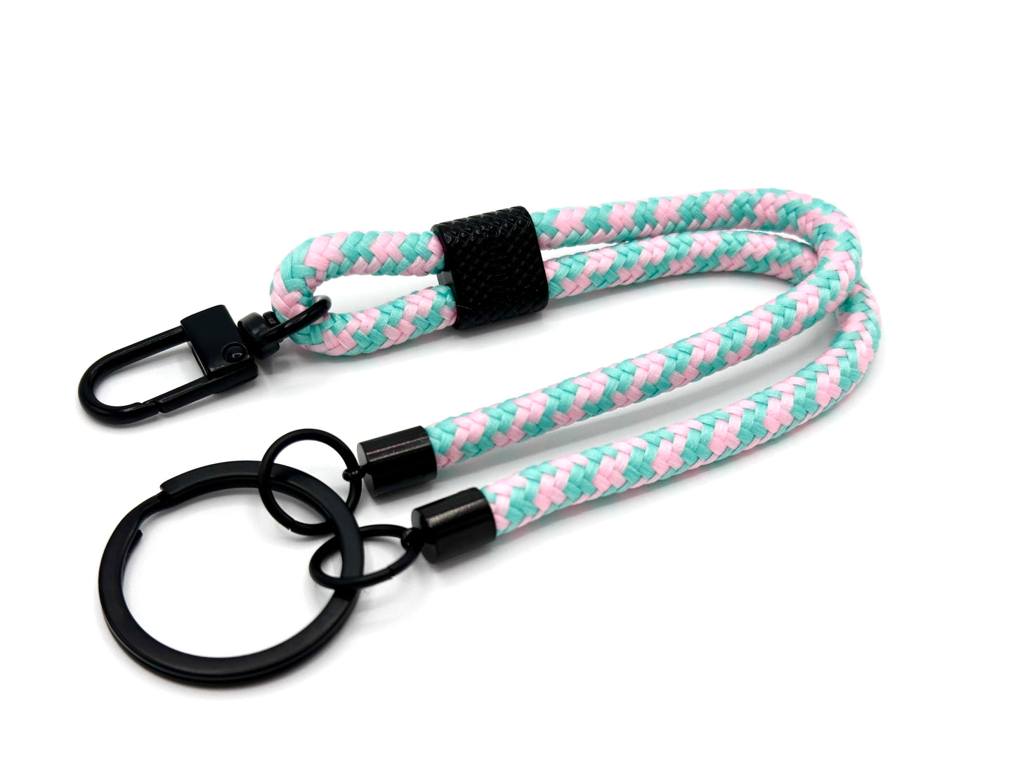 Schlüsselanhänger mit Karabiner Mint-Rosa