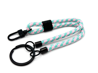 Schlüsselanhänger mit Karabiner Mint-Rosa