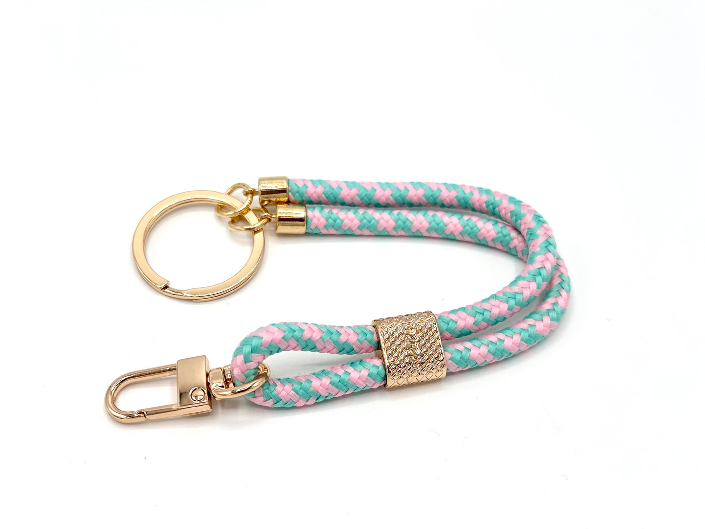 Schlüsselanhänger mit Karabiner Mint-Rosa