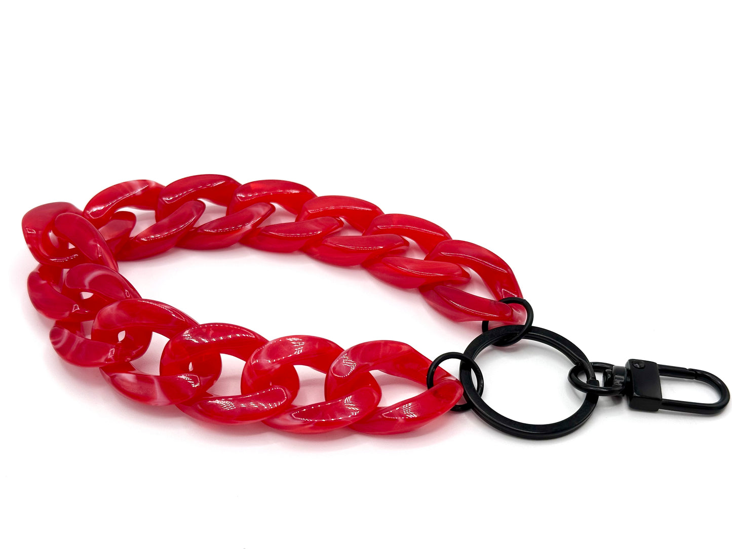 Schlüsselanhänger mit Karabiner Rot