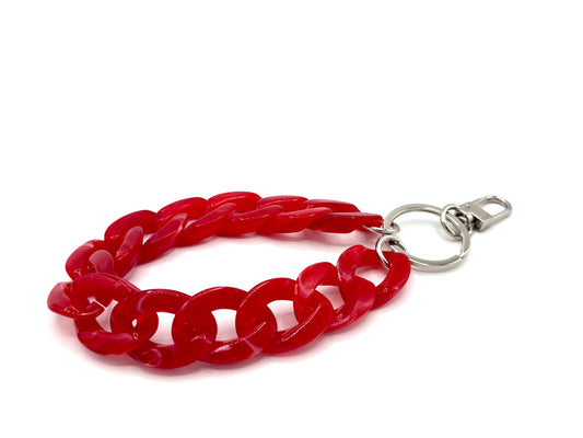 Schlüsselanhänger mit Karabiner Rot