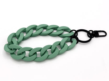 Schlüsselanhänger mit Karabiner "RUBBER EDITION" Salbei