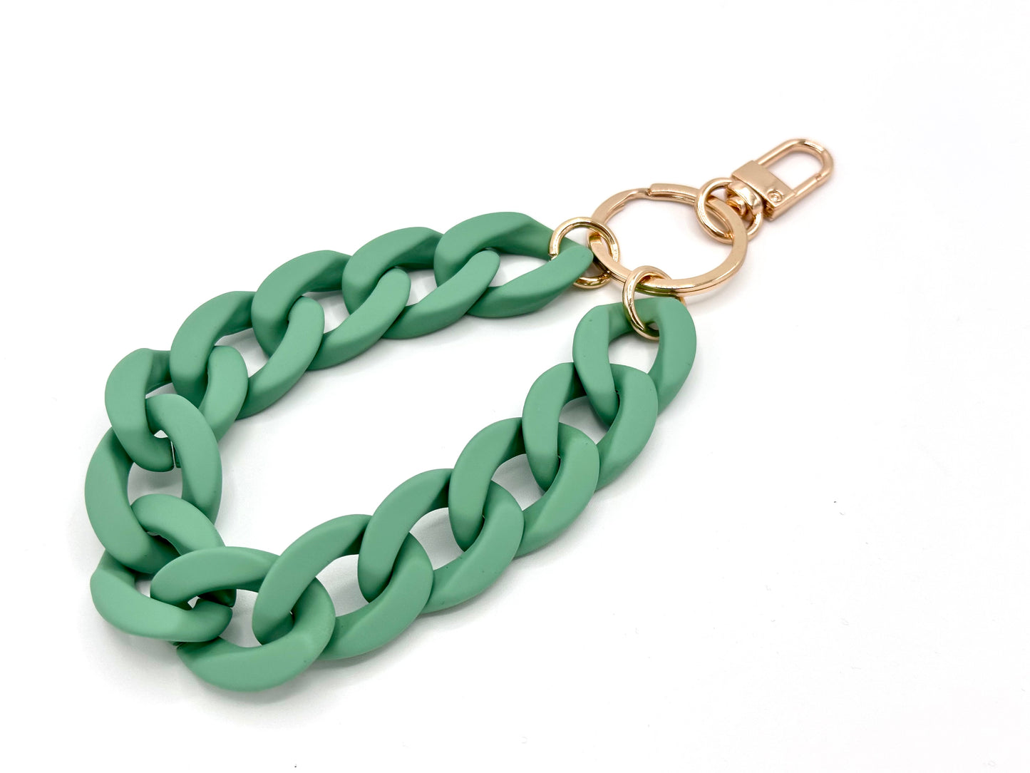 Schlüsselanhänger mit Karabiner "RUBBER EDITION" Salbei