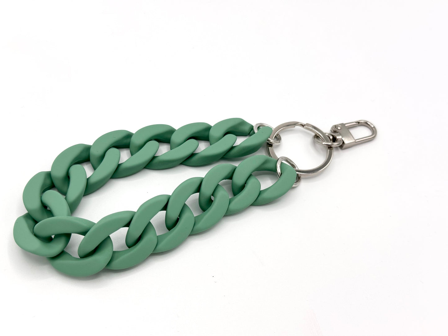 Schlüsselanhänger mit Karabiner "RUBBER EDITION" Salbei