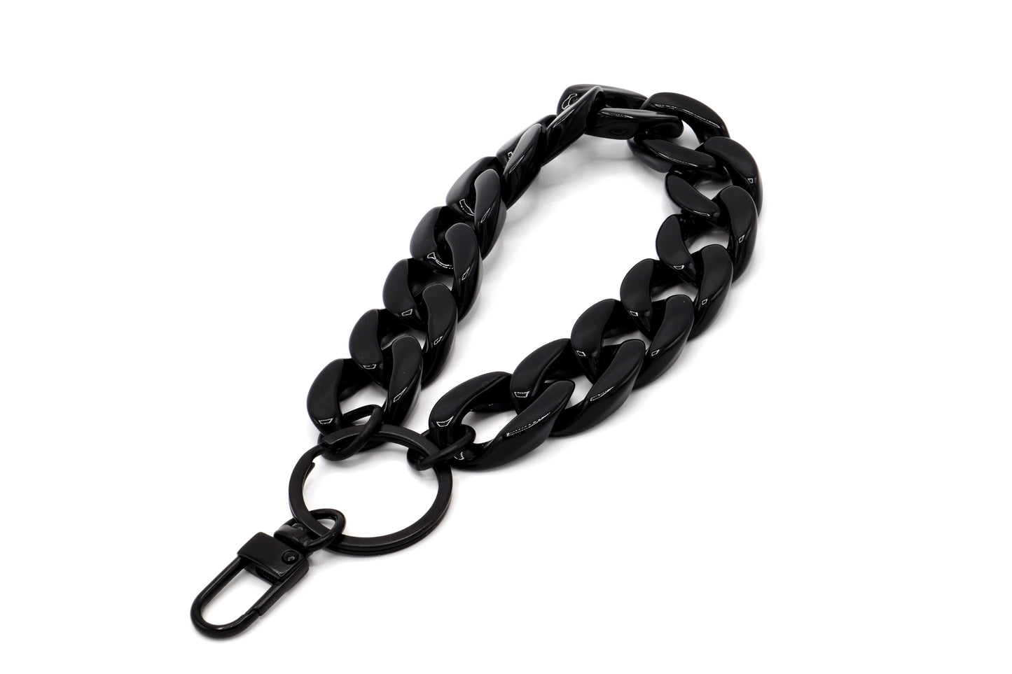 Schlüsselanhänger mit Karabiner Schwarz