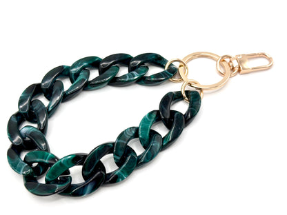 Schlüsselanhänger mit Karabiner Dunkelgrün