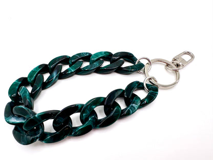 Schlüsselanhänger mit Karabiner Dunkelgrün