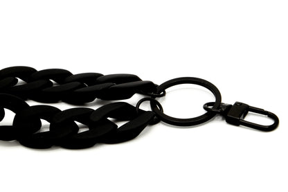 Schlüsselanhänger mit Karabiner "RUBBER EDITION" Schwarz