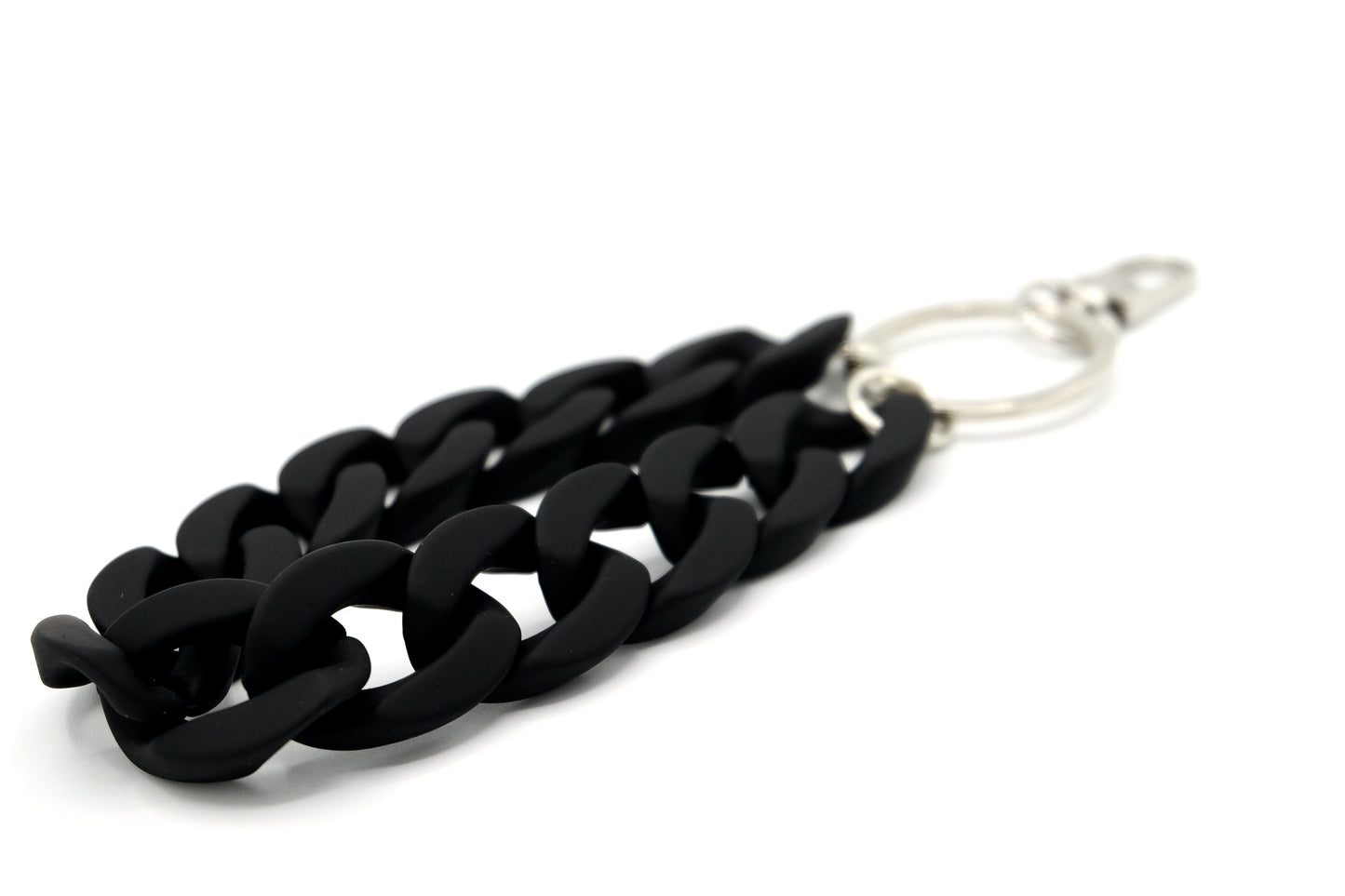 Schlüsselanhänger mit Karabiner "RUBBER EDITION" Schwarz