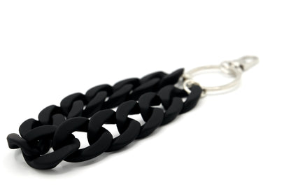 Schlüsselanhänger mit Karabiner "RUBBER EDITION" Schwarz