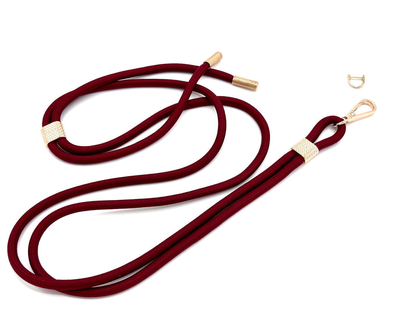 Universal Handykette Kordel mit Karabiner Bordeaux Rot
