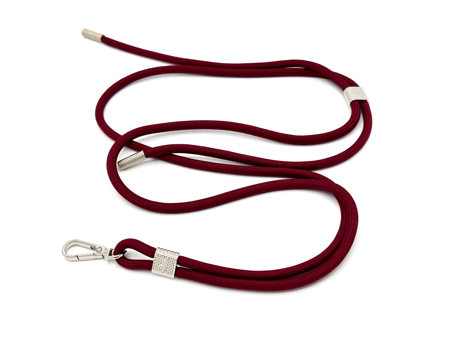 Universal Handykette Kordel mit Karabiner Bordeaux Rot