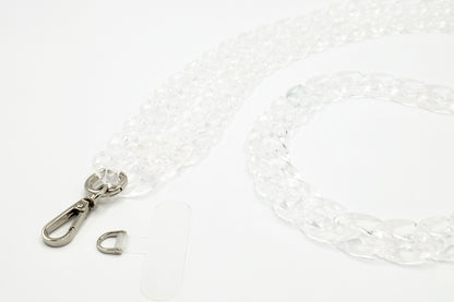 Universal Handykette | Kette mit Karabiner Clear