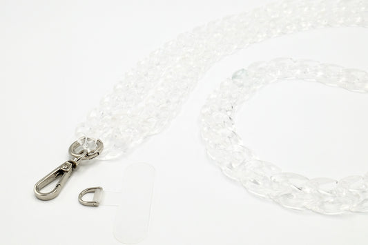 Universal Handykette | Kette mit Karabiner Clear