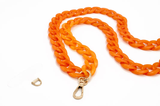 Universal Handykette | Kette mit Karabiner Orange