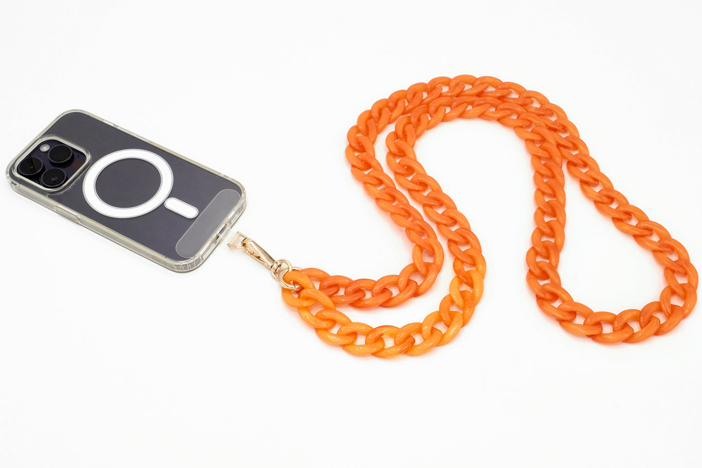 Universal Handykette | Kette mit Karabiner Orange