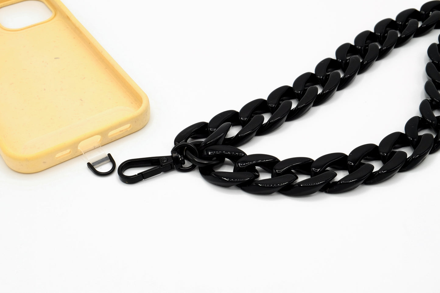 Universal Handykette | Kette mit Karabiner Schwarz