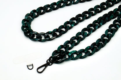 Universal Handykette | Kette mit Karabiner Dunkelgrün
