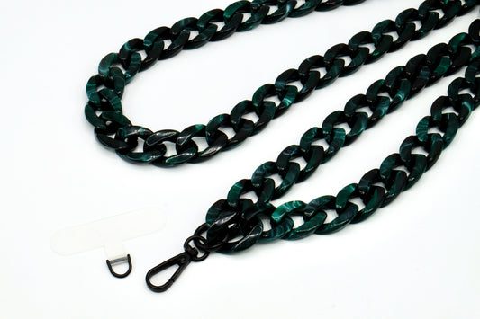 Universal Handykette | Kette mit Karabiner Dunkelgrün