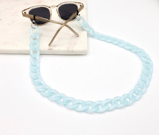 Brillenkette Größe M Hellblau