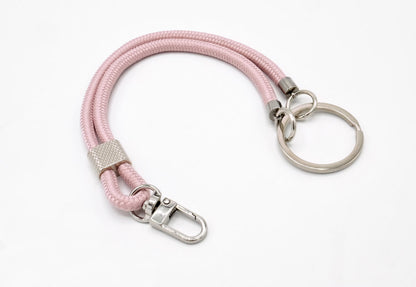 Schlüsselanhänger mit Karabiner Puderrosa