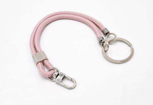 Schlüsselanhänger mit Karabiner Puderrosa