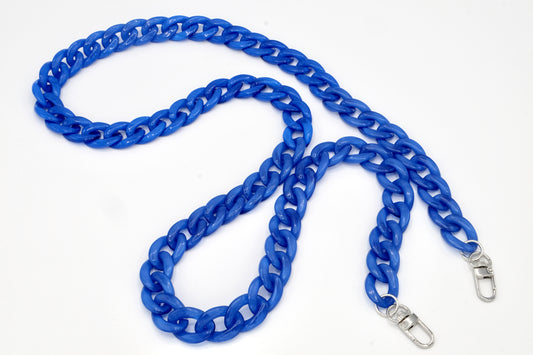 Handykette - Acryl Glieder lang Azur Blau