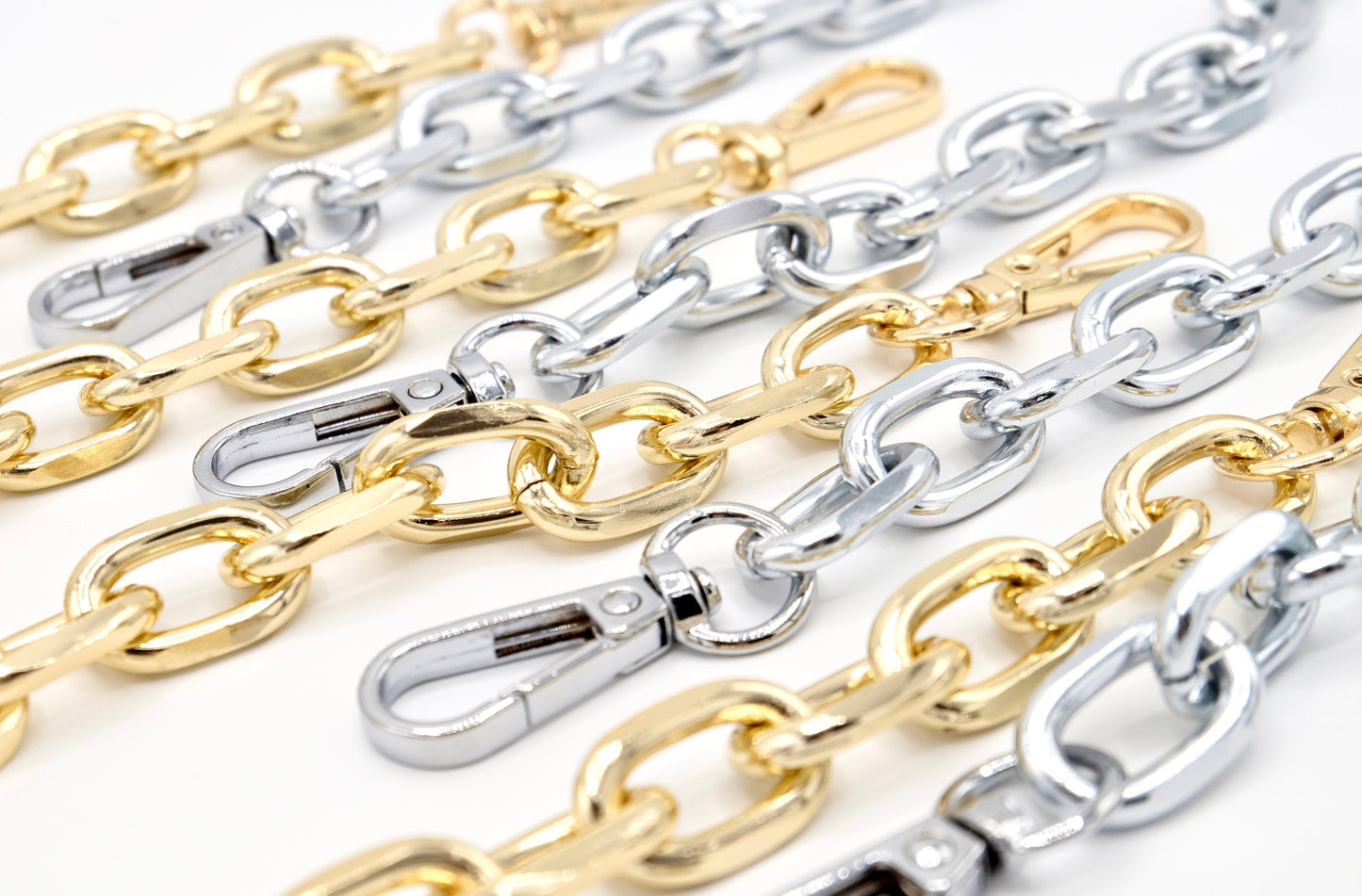 Kurze Handykette - Metall Silber