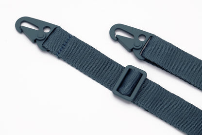 Handykette - Gurt mit Karabinern Blaugrau