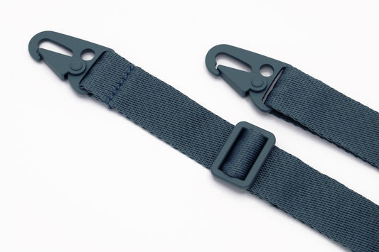 Handykette - Gurt mit Karabinern Blaugrau