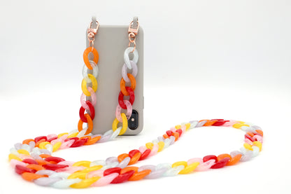 Handykette - Acryl Glieder lang Bunt